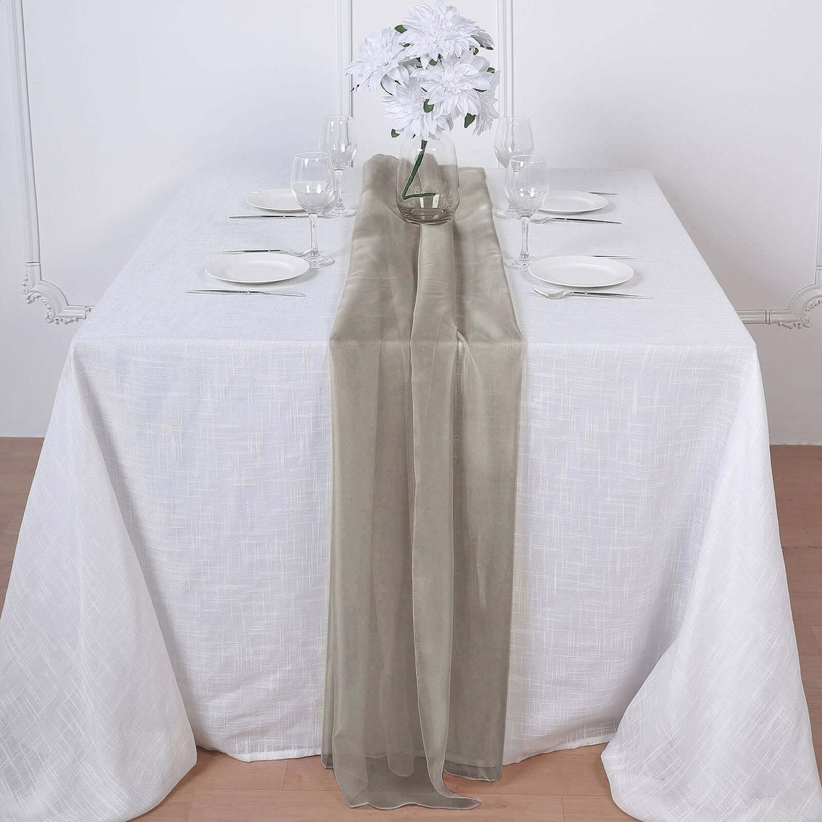 Chiffon 6ft Table Runner Natural - Flowy & Lightweight Table Decor